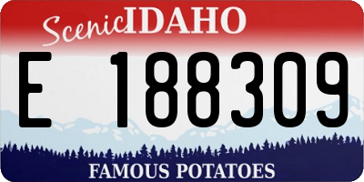 ID license plate E188309