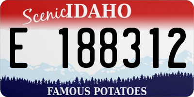 ID license plate E188312