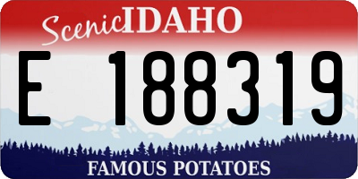 ID license plate E188319