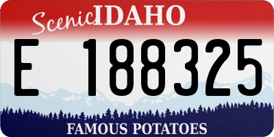 ID license plate E188325