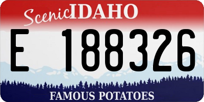 ID license plate E188326