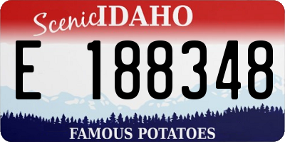 ID license plate E188348