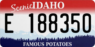 ID license plate E188350