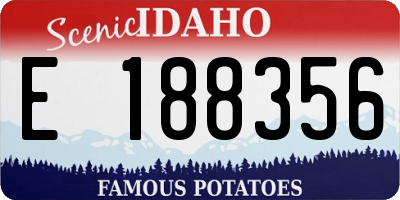 ID license plate E188356