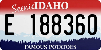 ID license plate E188360