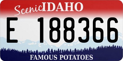 ID license plate E188366