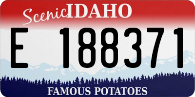 ID license plate E188371