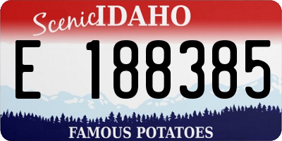 ID license plate E188385