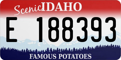 ID license plate E188393