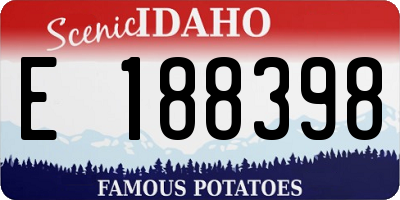 ID license plate E188398