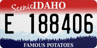 ID license plate E188406