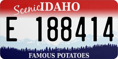 ID license plate E188414