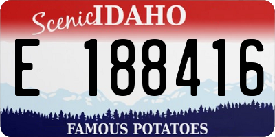 ID license plate E188416