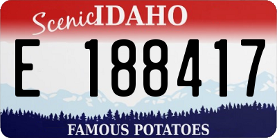 ID license plate E188417