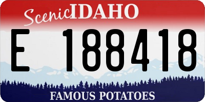 ID license plate E188418