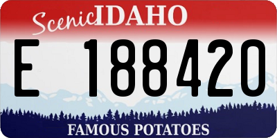 ID license plate E188420