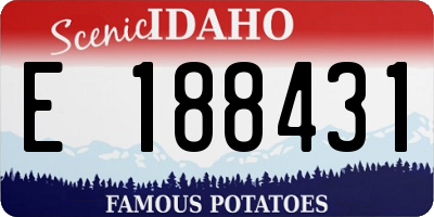 ID license plate E188431
