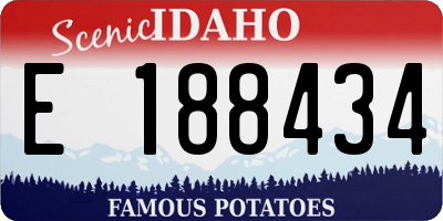 ID license plate E188434