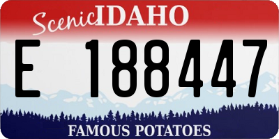 ID license plate E188447
