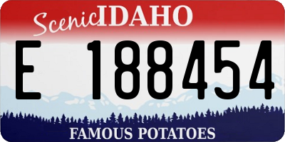 ID license plate E188454