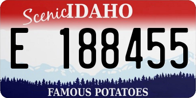 ID license plate E188455