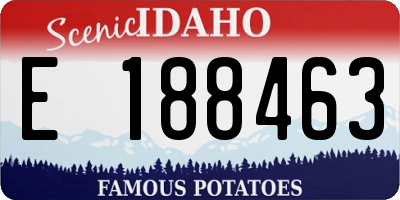 ID license plate E188463