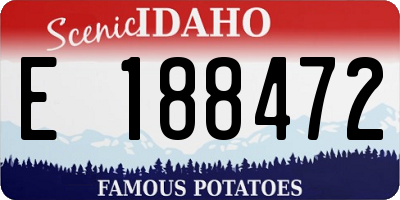 ID license plate E188472