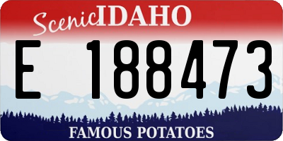 ID license plate E188473