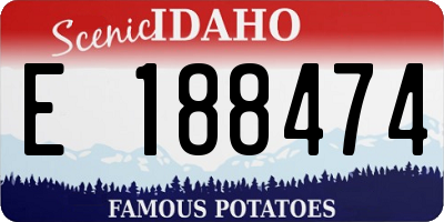ID license plate E188474