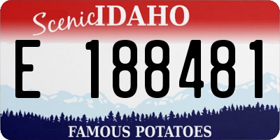 ID license plate E188481
