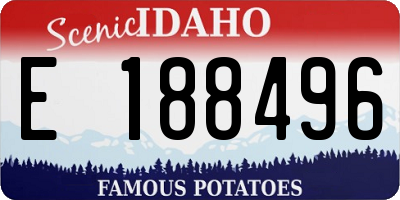 ID license plate E188496