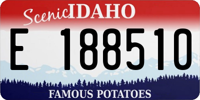 ID license plate E188510