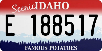 ID license plate E188517