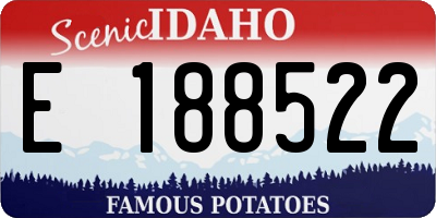 ID license plate E188522
