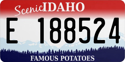 ID license plate E188524