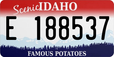 ID license plate E188537