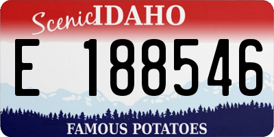 ID license plate E188546