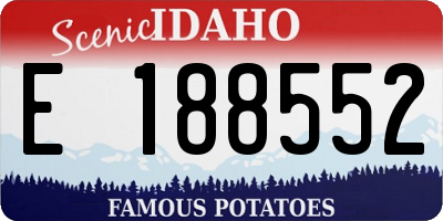ID license plate E188552