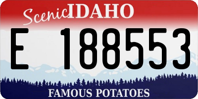 ID license plate E188553