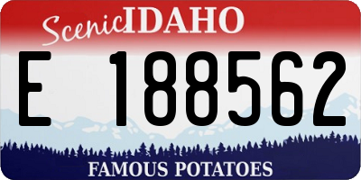 ID license plate E188562