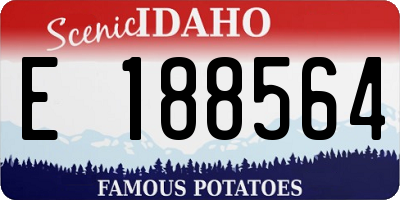 ID license plate E188564