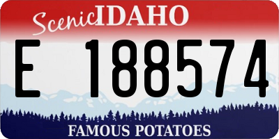 ID license plate E188574