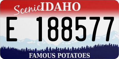 ID license plate E188577