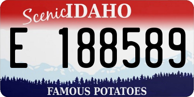 ID license plate E188589