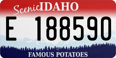 ID license plate E188590