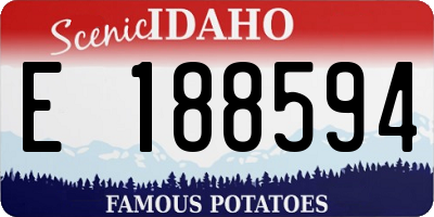 ID license plate E188594