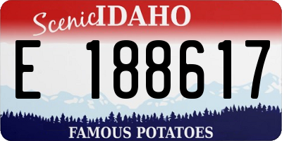 ID license plate E188617