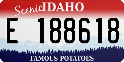 ID license plate E188618