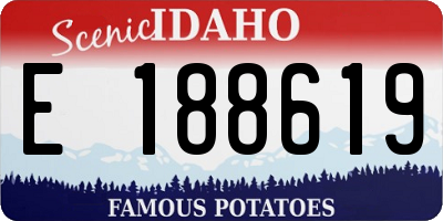 ID license plate E188619