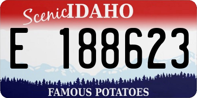 ID license plate E188623